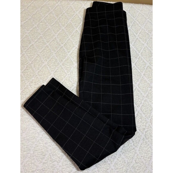 Ann Taylor Pants - NEW Ann Taylor Factory Black Plaid Stretch Pull On Pants Women’s Size Medium